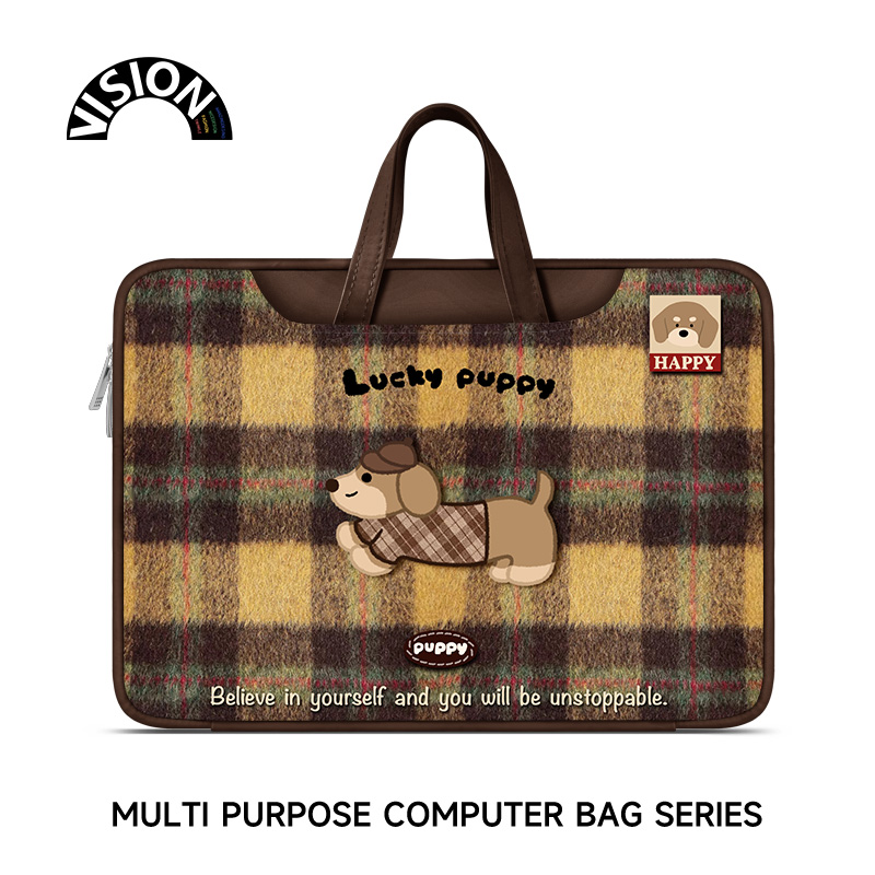 原创插画笔记本重磅电脑包