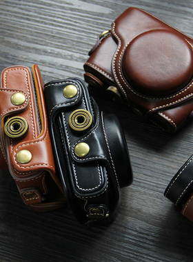 适用索尼黑卡RX100M6 m7复古相机包RX100 M2 M3 M4 M5A相机套皮套