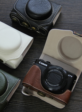 适用佳能g7x ii相机包斜挎G7X2 G7X3 Mark III保护套单肩复古皮套