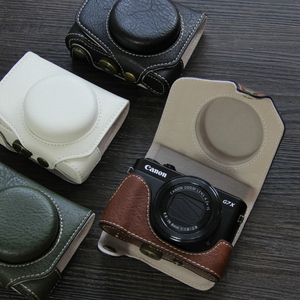 适用佳能g7x ii相机包斜挎G7X2 G7X3 Mark III保护套单肩复古皮套