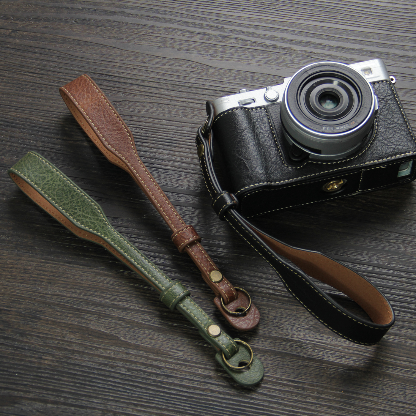 金属环手腕带真皮手绳