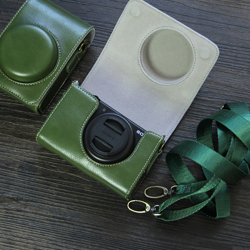 适用索尼zv1f横竖斜挎包相机皮套