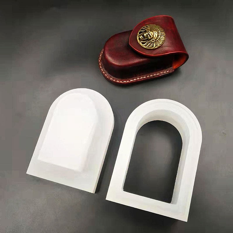 手工皮具工具DIY植鞣定型牛皮革老花镜盒塑形模具亚克力版型图纸