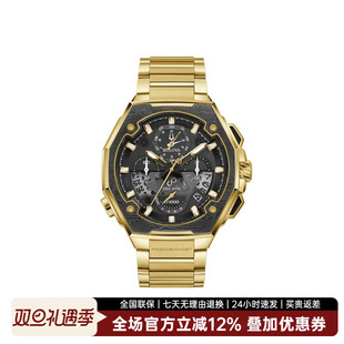 宝路华大马士革钢表环扫秒石英手表男表精准者系列高精度98B429