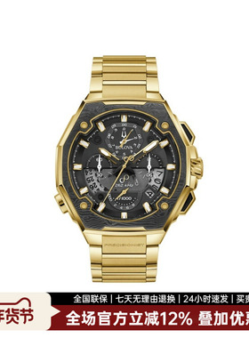 宝路华大马士革钢表环扫秒石英手表男表精准者系列高精度98B429