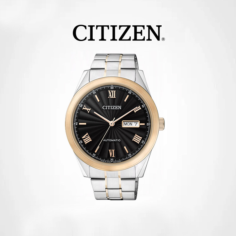 【清仓款】CITIZEN西铁城 官方正品机械时尚玫瑰金男表NH7514-59E