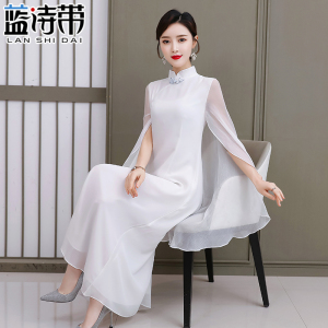 汉服女夏季仙气中国风唐装旗袍改良版连衣裙禅服茶服仙气飘逸长裙
