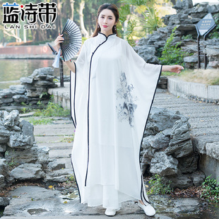民国风复古女装 时尚 唐装 女中国风少女 佛系衣服禅服雪纺茶服改良版