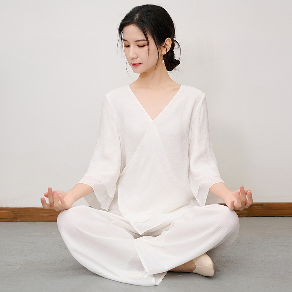 禅意太极打坐套装居士服国风茶服