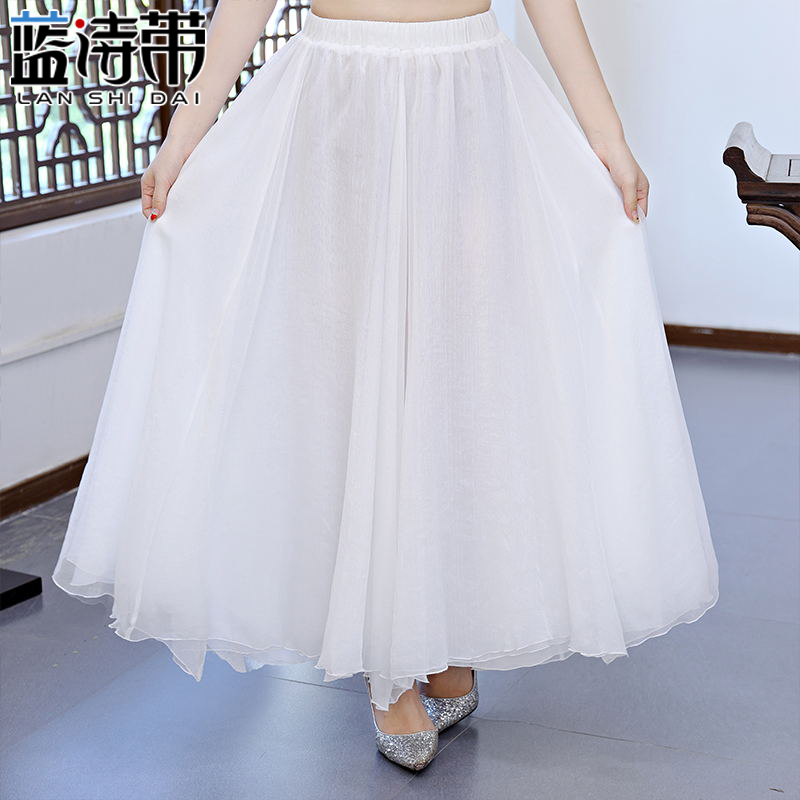 古典民族风舞蹈牧羊人表演服长裙