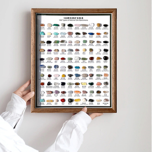 100种天然水晶玛瑙原石矿石标本摆件 玄关酒柜摆台半宝石挂画礼物