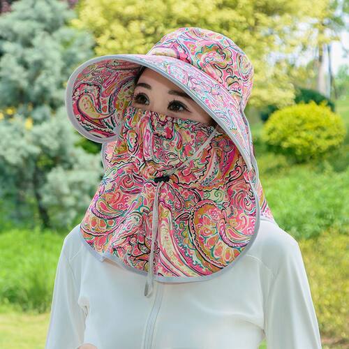 可调户外骑行田园春夏大檐防晒帽