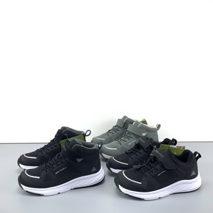 啊圆诚品出英国秋冬季男童中高帮轻度防水登山鞋轻便防滑徒步鞋