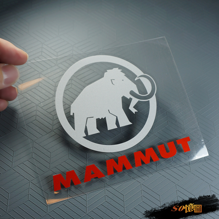 MAMMUT猛犸象车贴露营贴纸户外房车越野车贴纸防水防晒三角窗后窗