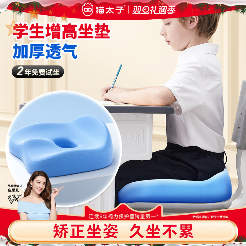猫太子小学生坐垫加厚屁垫座垫教室专用儿童椅凳子增高垫透气秋冬