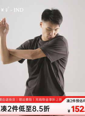 柏屋赵磊IND现代舞短袖训练T恤纯棉男女宽松练功服上衣121120056