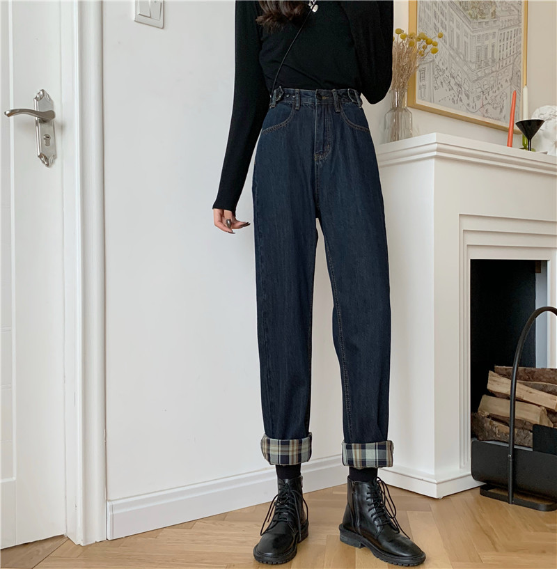 Korean loose straight tube jeans daddy pants