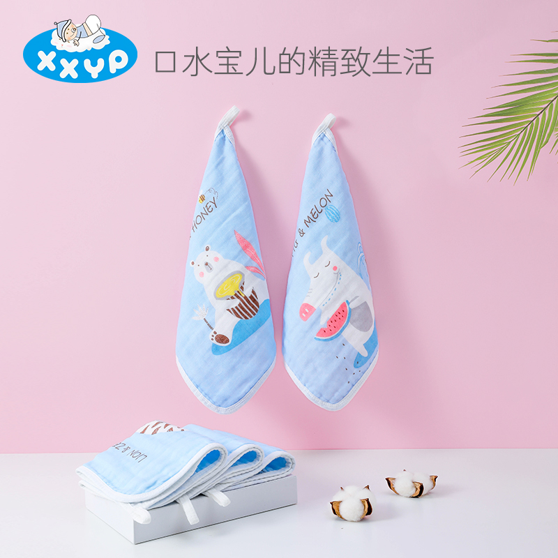 纯棉纱布巾小方巾口水巾生婴儿童宝宝洗脸毛巾新手帕手绢夏季薄款