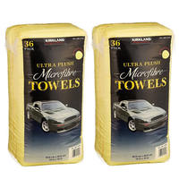 kirkland microfiber towels 36 pieces for car washing, absorbent, scratch-resistant and soft wiping cloths thumbnail 7