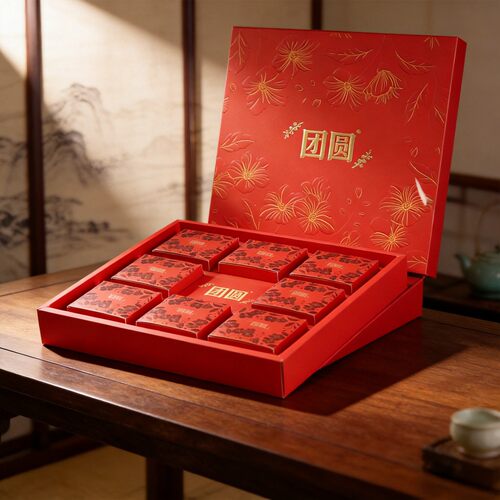 2026年新款中秋节月饼盒包装盒6粒8粒高档礼盒手提空盒定支持制