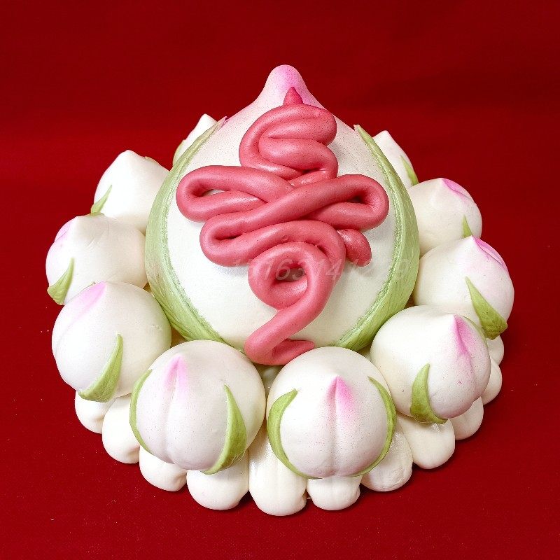 胶东过寿花饽饽不加白糖老人过生日馒头寿桃蛋糕祝寿花样面食馍礼