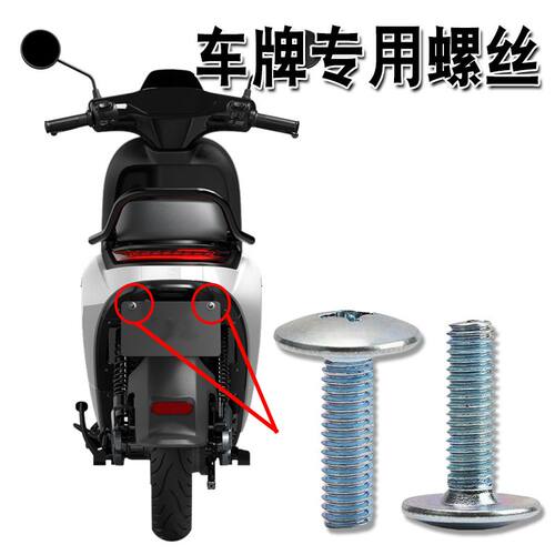 M6大头螺丝十字扁头螺丝防锈修车用电动车三轮车车牌专用螺丝配件