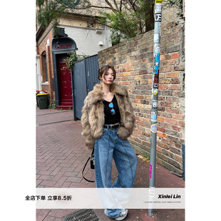 Lin 女秋冬裤 重塑丹宁 长裤 子 设计感茧型休闲牛仔裤 Xinlei