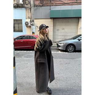 blcg超高克重羊毛破坏设计大衣毛呢外套女冬 私服分享 Xinlei Lin