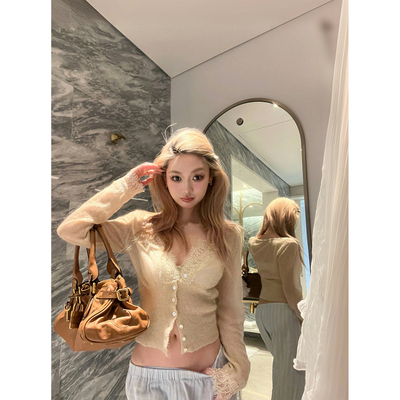 XinleiLin蕾丝长袖针织衫