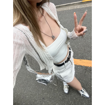 XinleiLin三色修身针织开衫