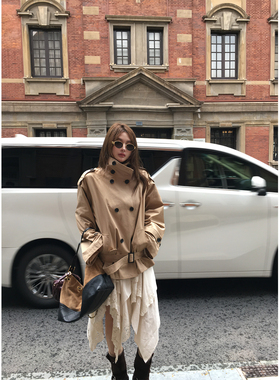 Xinlei Lin“boho chic”波嘻风流浪艺术感不规则棉麻中长半裙