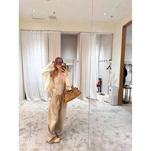 Xinlei Lin 加州日落 r*13做旧水洗定染直筒裤宽松工装牛仔裤