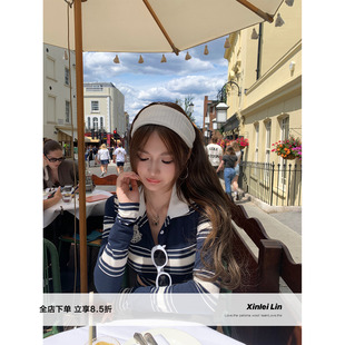 Lin 短袖 M1U系模范生 型海军风polo条纹长袖 多版 Xinlei