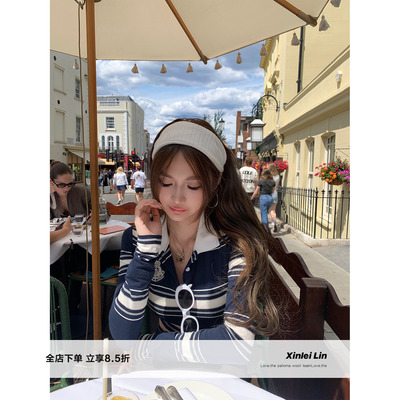 XinleiLin条纹polo长短袖T恤