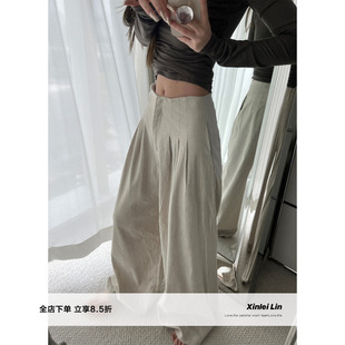 Lin 长裤 春夏新款 双色棉麻休闲裤 女 侘寂新中式 Xinlei