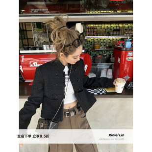 黑色经典 Xinlei 国风小香 新中式 小香风短外套女春夏 Lin