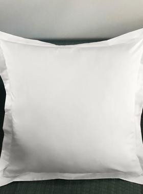 纯白色靠枕套纯棉沙发抱枕五星级酒店扎染民宿客栈床上65x65x60cm