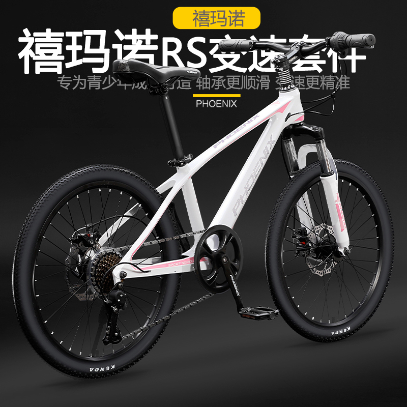 凤凰牌儿童山地自行车镁合金20/22寸男女变速青少年学生大童单车