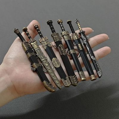 Katana Sword Toys Pendant Keychain Mini Weapon Model with Sh