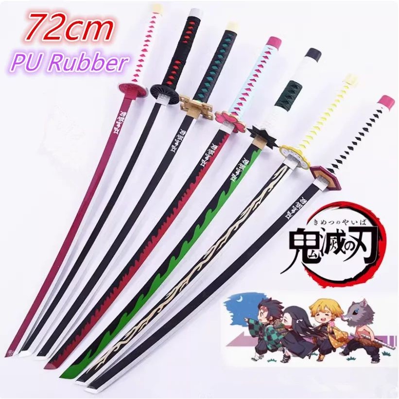 Demon Slayer Katana Sword 72cm Original Anime Assembled Cosp