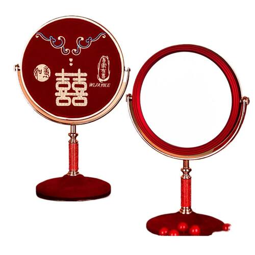 Wedding red mirror a pair of festive makeup mirrors wedding