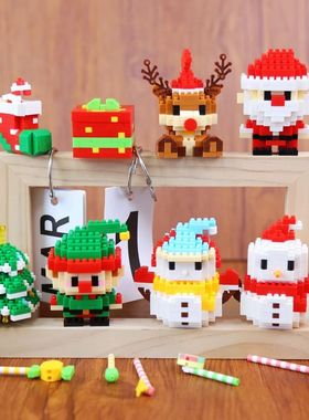 Christmas Micro Mini Building Blocks Toys Santa Claus Christ