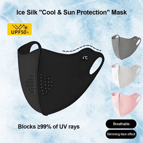 Cooling Mask for Women Men Ice Silk Driving Summer Face Cove