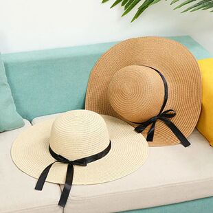 Women Beach Hat Foldable Floppy Straw Caps Big Wide Brim Sum