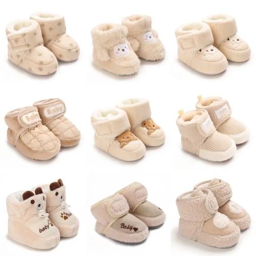 Winter Newborn Boys and Girls Cute Cartoon Cotton Shoes with
