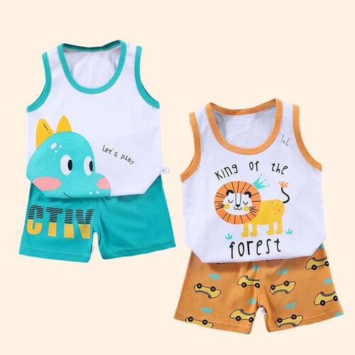ChildrenSetsKidsVestSuit