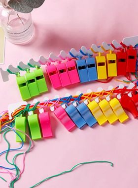 24pcs Sporting Goods Plastic Whistle Colorful Cheer Referee
