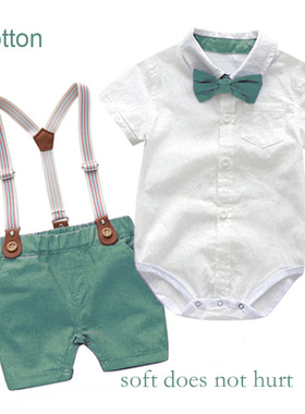 Baby Boy Clothes Summer Gentleman Birthday Suits Newborn Par