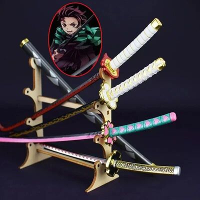 Demon Slayer 25cm Metal Katana Swords Toy Tanjirou Anime -Gh