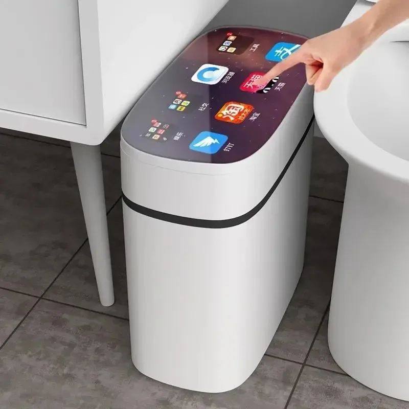 Smart sensor trash can for home use, bedroom with lid, bathr